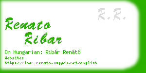 renato ribar business card