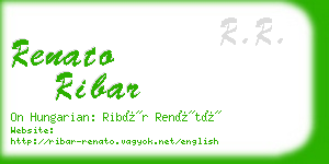 renato ribar business card